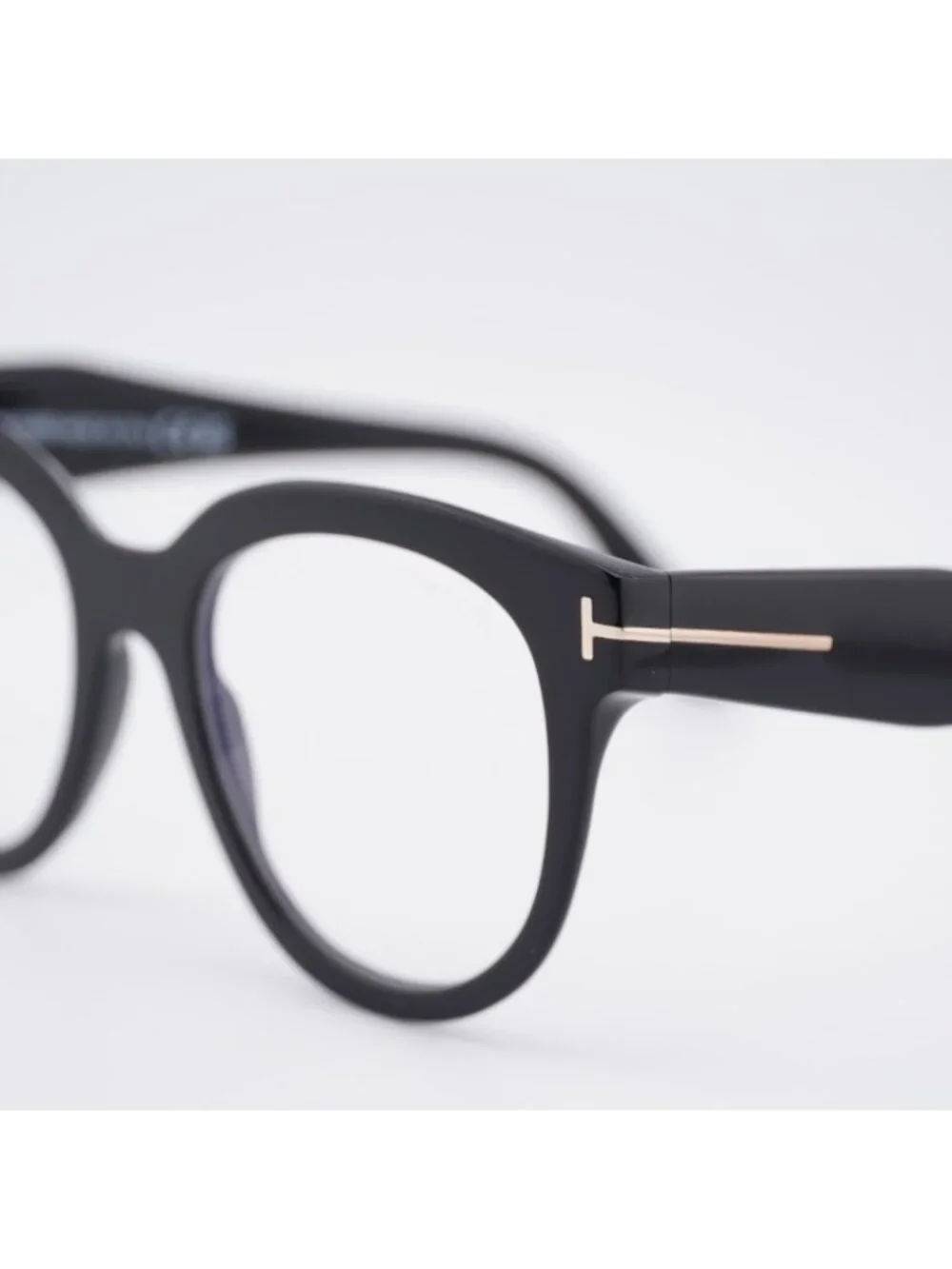 Tom Ford FT5987-B 001 Eyeglasses Black 52mm Round Frame, Blue Light Block